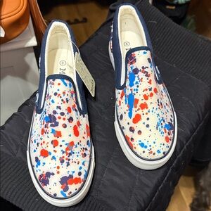 Mudd Kids Sneakers with Blue and Red Splatter